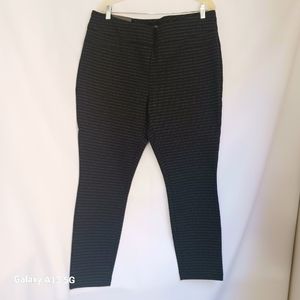 Dalia Women's Grey Check Chino Stretch Pull On Slim Pants Sz XXL